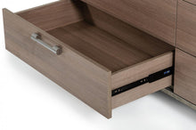 Load image into Gallery viewer, Gray Solid Wood Six Drawer Dresser - Brown Oak

