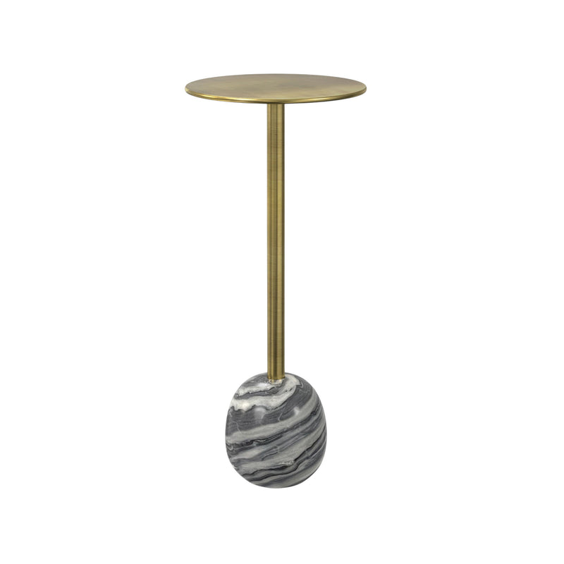 23" Metal Round End Table - Gold