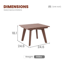 Load image into Gallery viewer, Outdoor Side Table, Wide Tabletop For Patio - Brown

