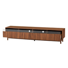 Load image into Gallery viewer, TV Stand, Entertainment Center With Fluted Drawers For Living Room - Walnut
