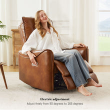 Load image into Gallery viewer, Electric Recliner Chair With Rocker And Swivel Function - Brown
