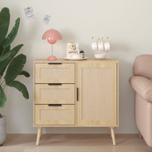 Load image into Gallery viewer, Dresser With Drawers And Adjustable Shelf - Antique Natural / Rattan
