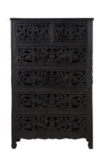 Load image into Gallery viewer, 35" Solid Wood Six Drawer Chest - Black
