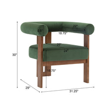 Load image into Gallery viewer, Modern Upholstered Round Arm Accent Chair With Velvet Upholstery

