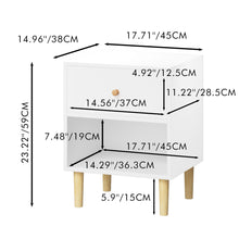 Load image into Gallery viewer, Nightstand With 1 Drawer And 1 Shelf - White
