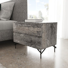 Load image into Gallery viewer, Two Drawer Nightstand - Distressed Gray
