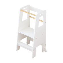 Load image into Gallery viewer, Standing Tower, Child Kitchen Step Stool Toddler, Montessori Stool Adjustable Height - White
