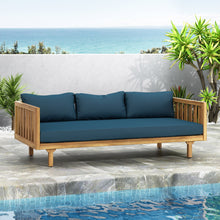 Load image into Gallery viewer, Claremont - 3 Seater Daybed Teak Acacia Wood Water Resistant Cushions
