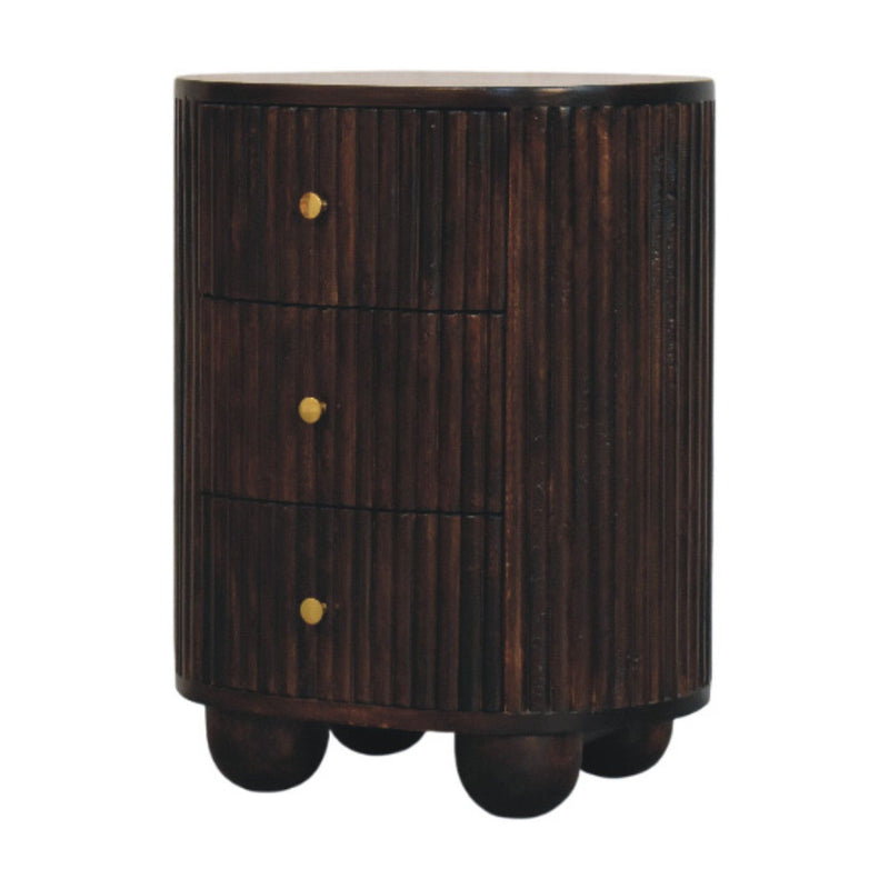22" Wood 2 Drawer Nightstand - Brown