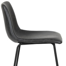 Load image into Gallery viewer, Faux Leather Aluminum Bar Chairs (Set of 2) (724343) - Black
