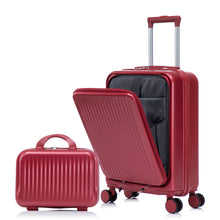 Load image into Gallery viewer, Luggage Set With Cosmetic Case, Combination Lock, Front Opening Design
