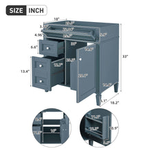 Load image into Gallery viewer, Bathroom Vanity With 2 Drawers And Tip-Out Drawer, Storage Cabinet
