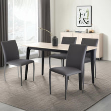 Load image into Gallery viewer, Upholstered Faux Leather Dining Side Chairs (Set of 4) - Gray
