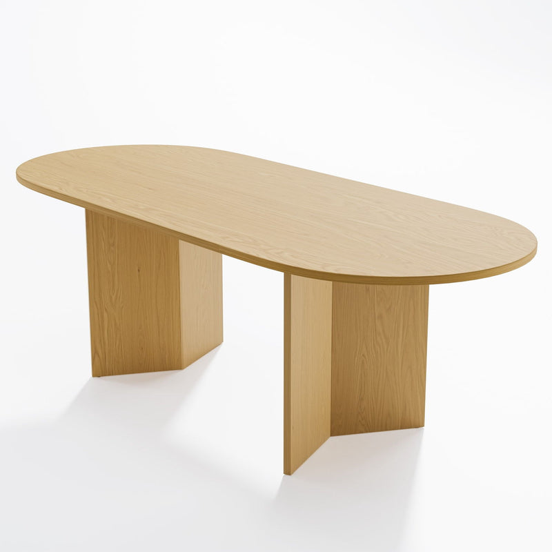 Unfinished Wood Oval Bar Table (712268) - Light Brown