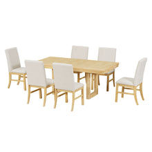 Load image into Gallery viewer, Topmax - 7 Piece Traditional Extendable Dining Table Set With Butterfly Leaf And 6 Upholstered Dining Table Set
