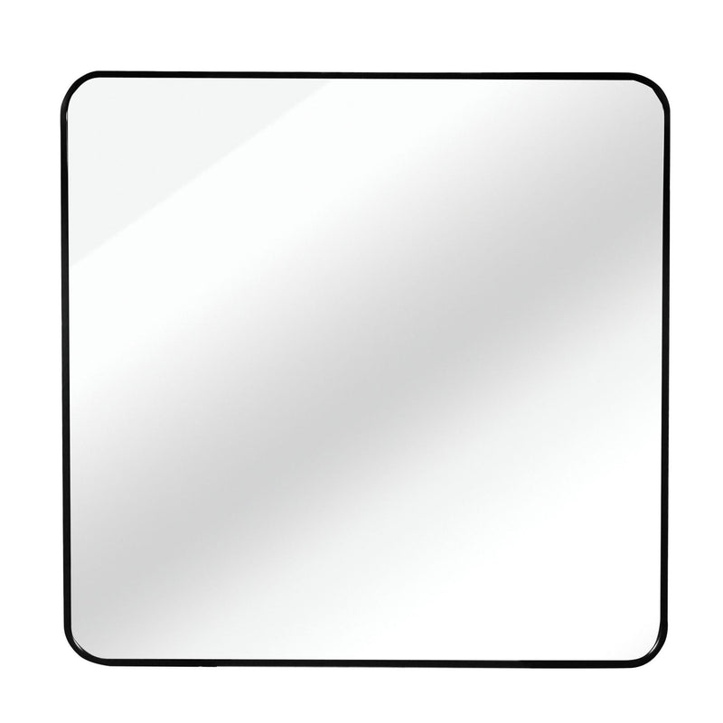 Aluminum Square Framed Bathroom Vanity Mirror (756085) - Black