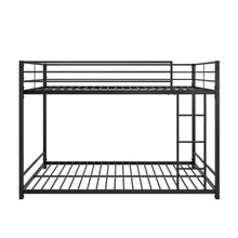 Load image into Gallery viewer, Metal Bunk Bed Full Over Full, Bunk Bed Frame with Safety Guard Rails, Heavy Duty Space-Saving Design, Easy Assembly Black
