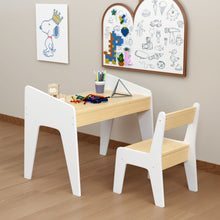 Load image into Gallery viewer, Table Set With 1 Chair, Children Study Table For Ages 2 - 8 - White
