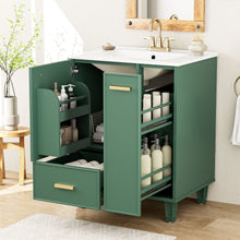 Load image into Gallery viewer, Bathroom Vanity With Sink, Deep Drawer, Door Shelf, 2 Tier Basket
