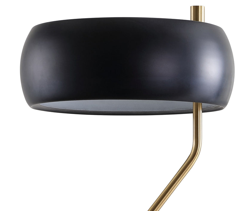 23" Novelty Table Lamp LED With Globe Shade - Black