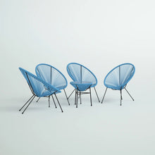 Load image into Gallery viewer, Outdoor Conversation Set With Ergonomic Lounge Chairs And Tempered Glass Table
