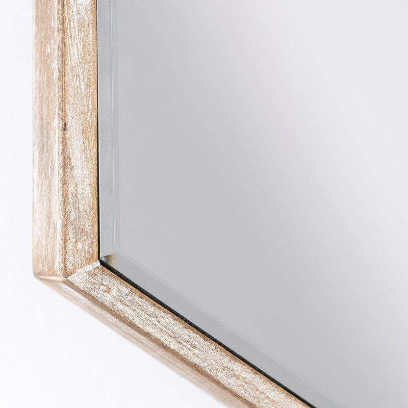 12" Novelty Framed Accent Mirror - Natural