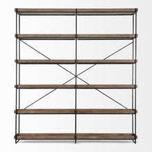 Load image into Gallery viewer, Five Tier Bookcase (380597) - Black / Brown
