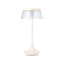Load image into Gallery viewer, Geometric USB Bedside Lamps With Novelty Shades (Set of 2) - White
