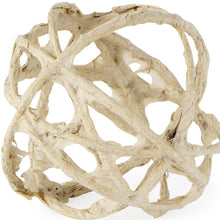 Load image into Gallery viewer, Mache Decorative Orb - Beige
