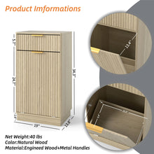 Load image into Gallery viewer, Tilt Out Trash Can Cabinet With Wave Textured Drawer &amp; Pull Out Bin
