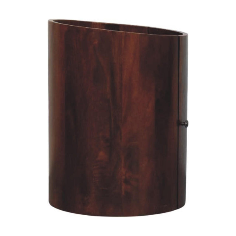 Round Accent Cabinet With Single Door (738392) - Brown