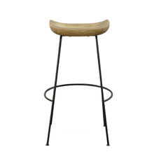 Load image into Gallery viewer, Steel Backless Bar Height Bar Chairs (Set of 2) - Natural And Black

