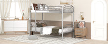 Load image into Gallery viewer, Twin Over Twin Metal Bunk Bed,Divided into Two Beds(Silver){OLD SKU:MF280424AAN}
