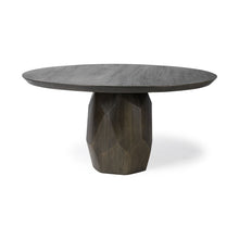 Load image into Gallery viewer, Rounded Solid Wood Pedestal Base Dining Table - Brown
