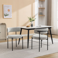 Load image into Gallery viewer, Burbank - Modern Round Boucle Dining Chairs (Set of 2) - Black / White
