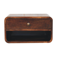 Load image into Gallery viewer, 18" Solid Wood One Drawer Floating Nightstand - Brown
