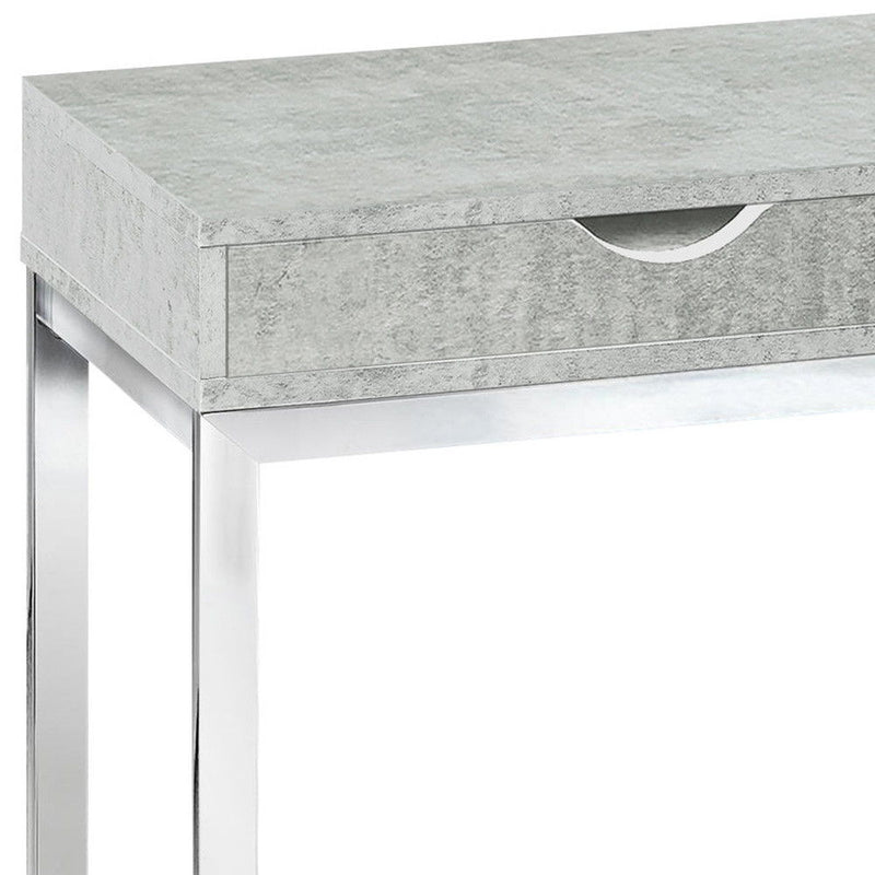 Laminated Metal Accent Table - Gray