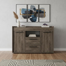 Load image into Gallery viewer, Two Drawer Sideboard With Two Doors - Dark Brown
