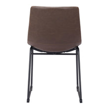 Load image into Gallery viewer, Upholstered Faux Leather Dining Side Chairs (Set of 2) - Espresso / Black
