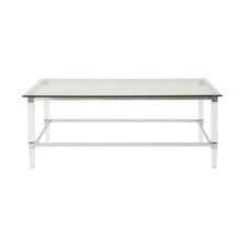 Load image into Gallery viewer, Ultra Modern Rectangle Coffee Table With Tempered Glass Surface - Clear
