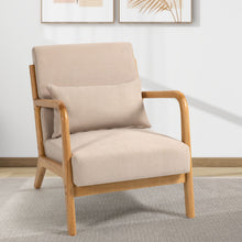 Load image into Gallery viewer, Leisure Chair With Solid Wood Armrest And Feet, Mid-Century Modern Accent Sofa, 1 Seat
