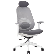 Load image into Gallery viewer, High Back Swivel Desk Chair With Height Adjustable Backrest, 3 Tilt Lock &amp; Rotatable Headrest - Milk White
