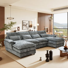 Load image into Gallery viewer, Modular Sectional Sofa Cloud Couch With Double Chaise Lounge
