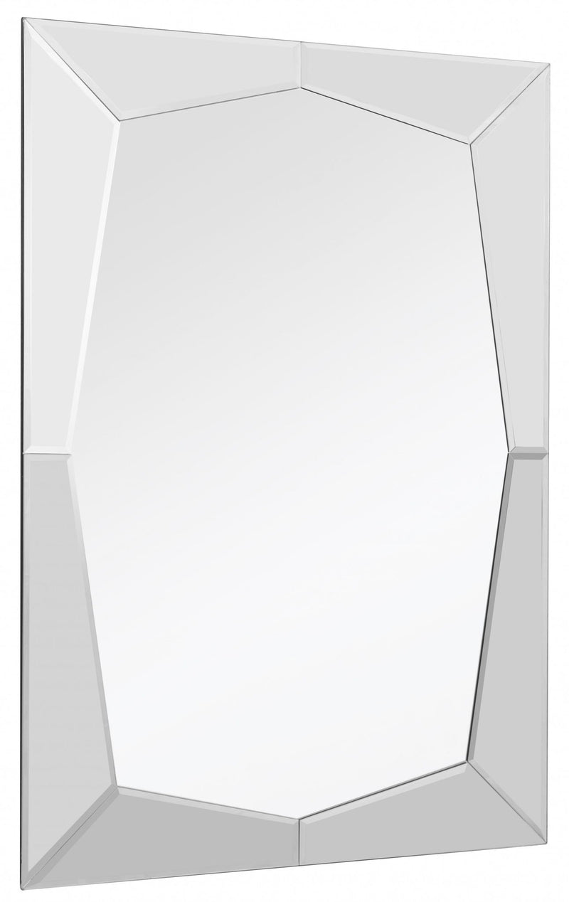 36" Glass Framed Accent Mirror - Clear