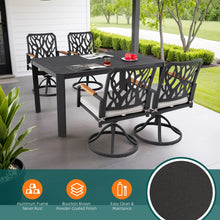 Load image into Gallery viewer, Outdoor Patio Furniture Dining Set With Sunbrella Fabric, Rectangular Table With Umbrella Hole
