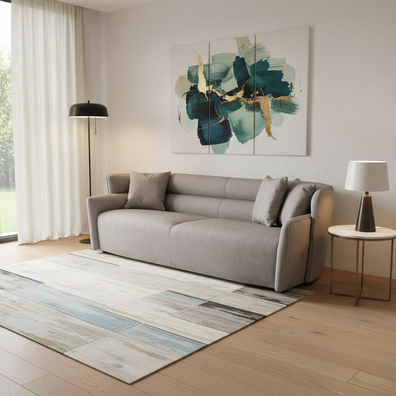 Nubuck Leather Sofa - Gray