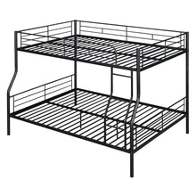 Load image into Gallery viewer, Full XL Over Queen Metal Bunk Bed, Black
