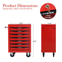 Load image into Gallery viewer, Rolling Metal Tool Chest With Drawers, Steel Storage Cabinet With Ball Bearing Slides
