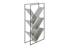Load image into Gallery viewer, Five Tier Geometric Bookcase - Gray
