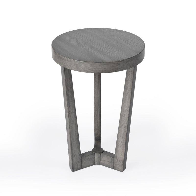 24" Manufactured Wood Round End Table - Gray